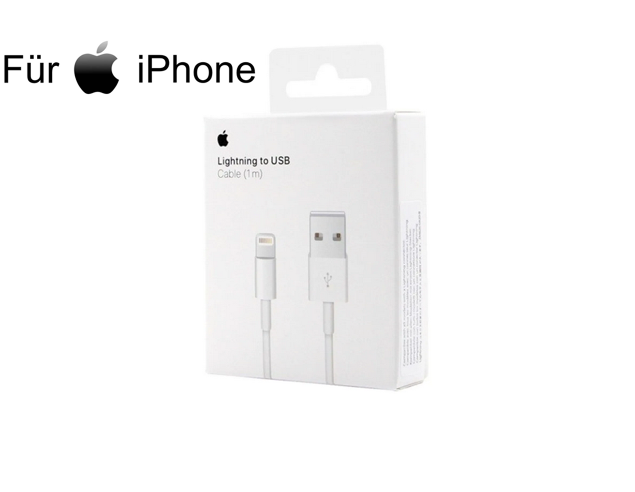 Apple MD818ZM/A iPhone Lightning auf USB Kabel 1m Ladekabel